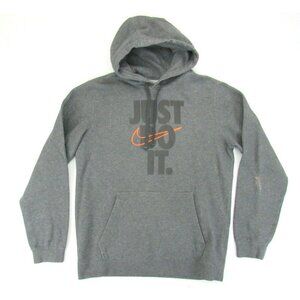 Nike Mens JDI Hoodie Size M Gray Fleece Sweatshirt NSW Tech Just Do It Essential